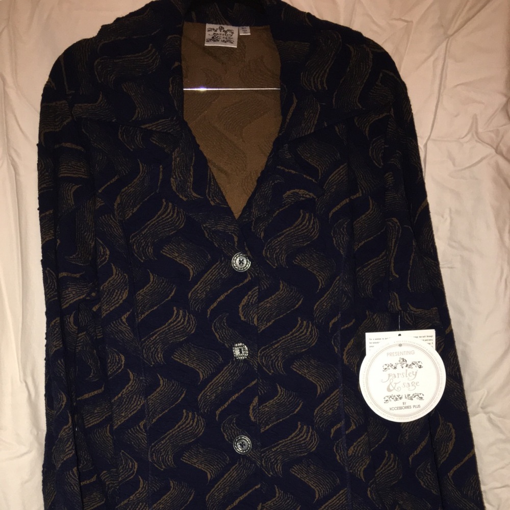 NWT Parsley and Sage long blazer coat XL